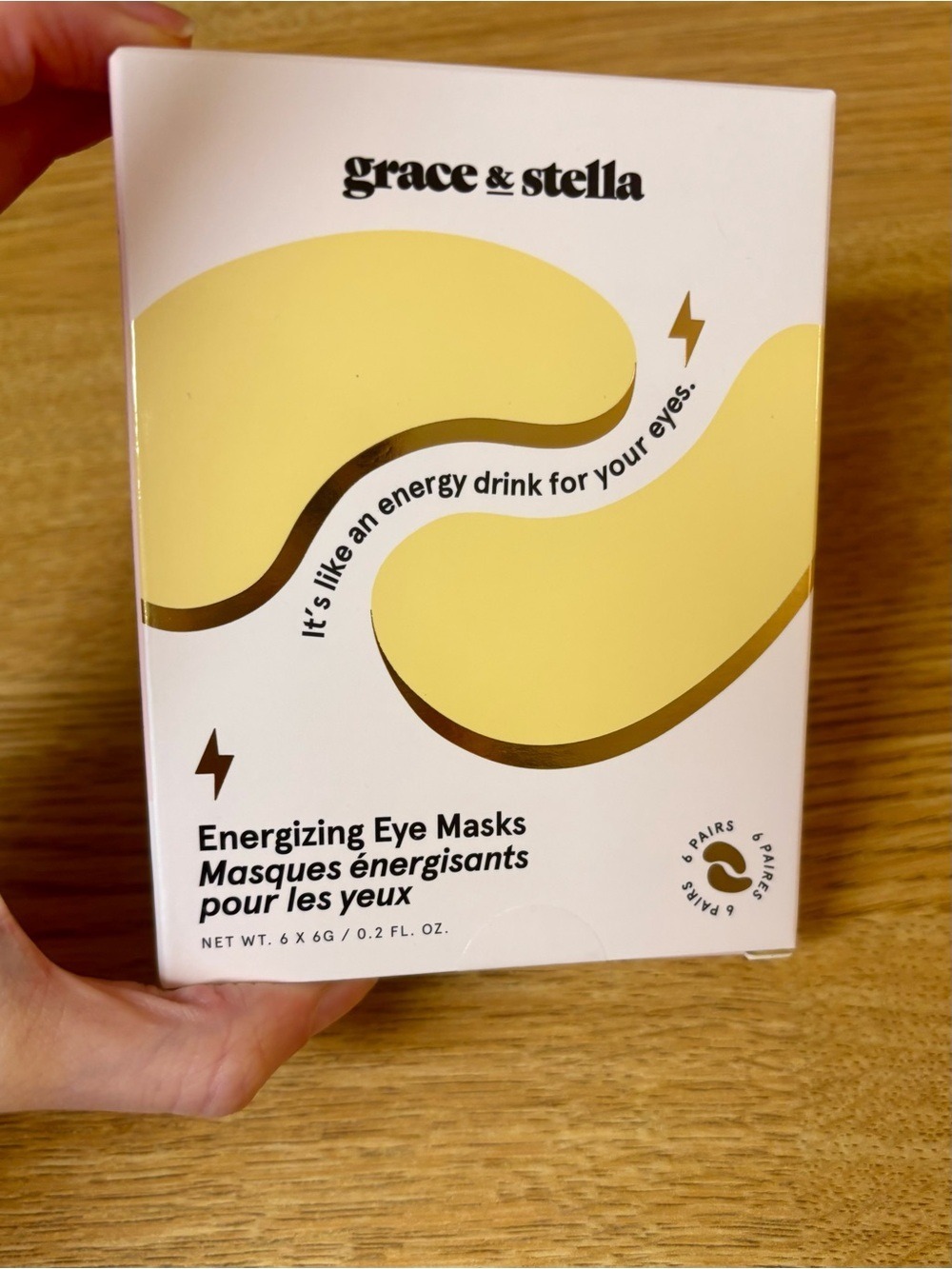 Grace & Stella Energizing Gold Eye Masks 6 Pairs NEW
